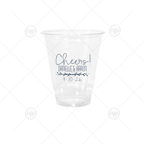 Cheers! Wedding Date Cup 12-oz. Cold Cup (Ink)