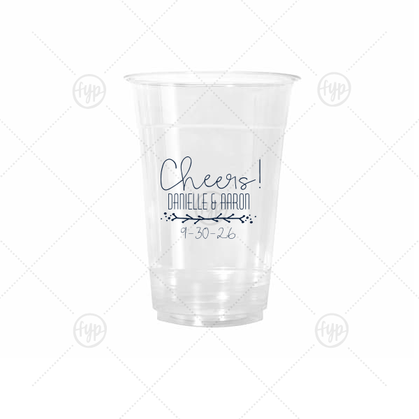 Cheers! Wedding Date Cup 16-oz. Cold Cup (Ink)