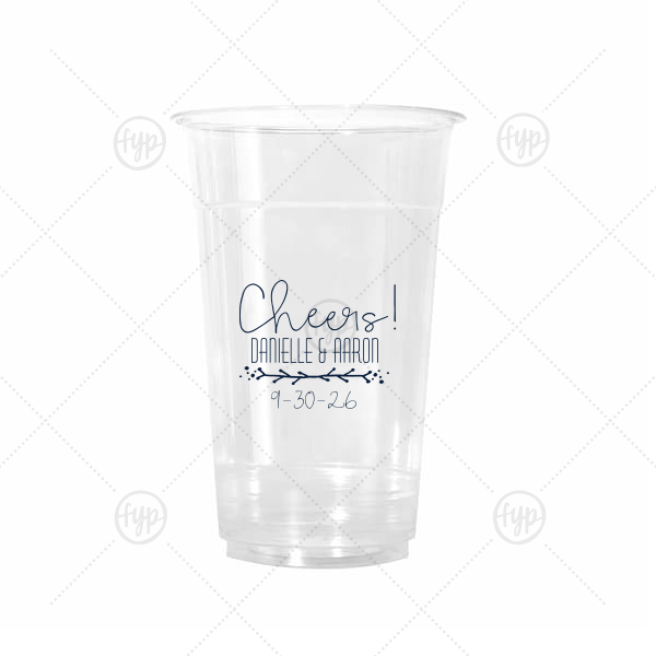Cheers! Wedding Date Cup 20-oz. Cold Cup (Ink)