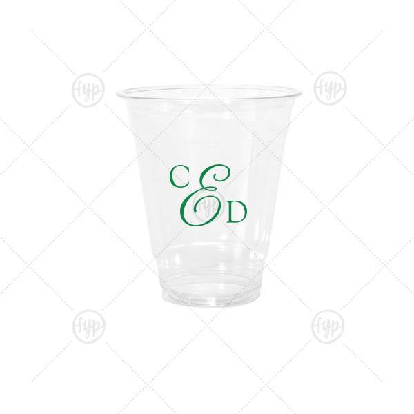 Elegant Monogram Cup 12-oz. Cold Cup (Ink)