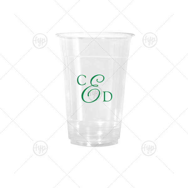 Elegant Monogram Cup 16-oz. Cold Cup (Ink)