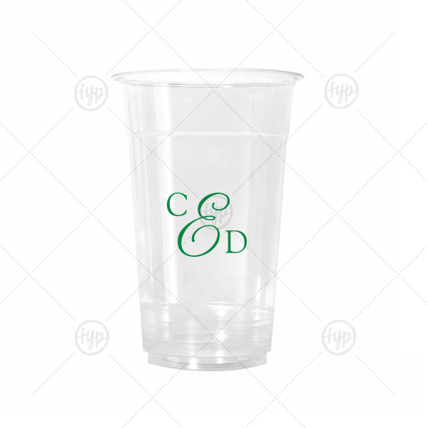 Elegant Monogram Cup 20-oz. Cold Cup (Ink)