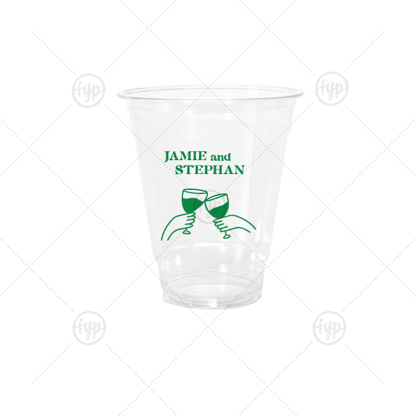 Cheers to Love Line Art Cup 12-oz. Cold Cup (Ink)
