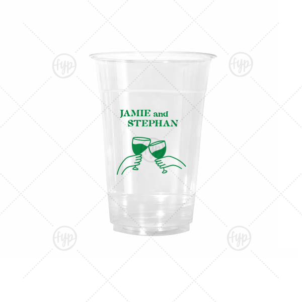 Cheers to Love Line Art Cup 16-oz. Cold Cup (Ink)