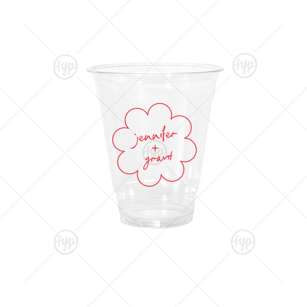 Kitschy Cocktail Hour Floral Frame Cup 12-oz. Cold Cup (Ink)