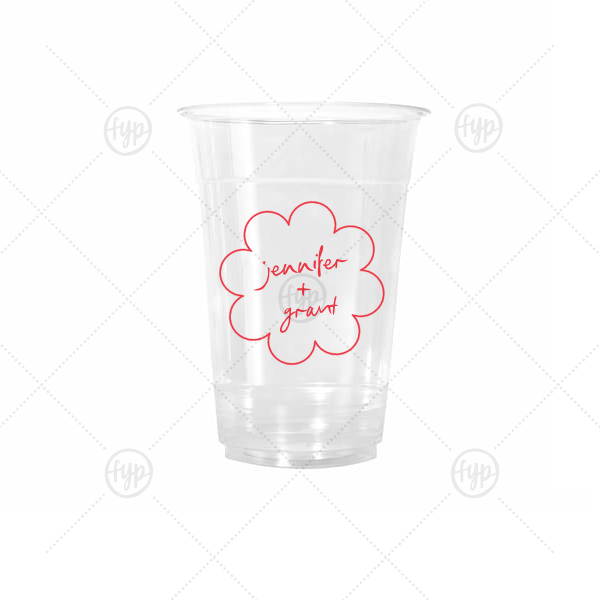 Kitschy Cocktail Hour Floral Frame Cup 16-oz. Cold Cup (Ink)