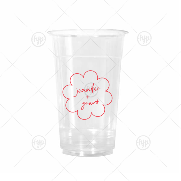 Kitschy Cocktail Hour Floral Frame Cup 20-oz. Cold Cup (Ink)