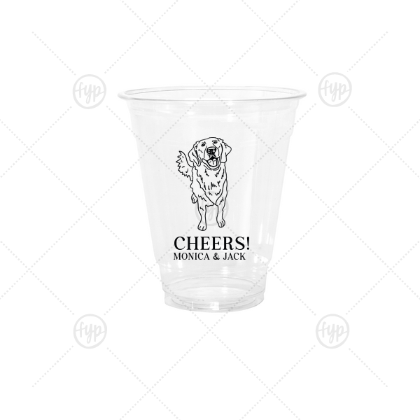 Golden Retriever Wedding Cup 12-oz. Cold Cup (Ink)