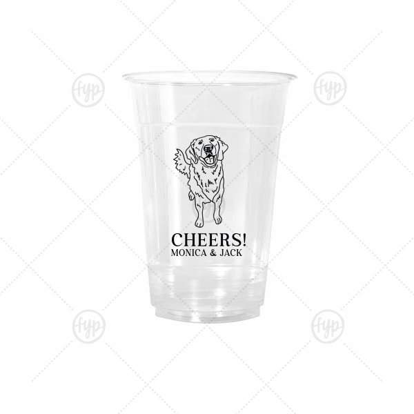 Golden Retriever Wedding Cup 16-oz. Cold Cup (Ink)