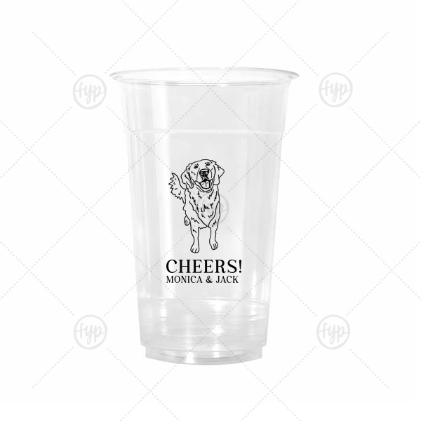 Golden Retriever Wedding Cup 20-oz. Cold Cup (Ink)