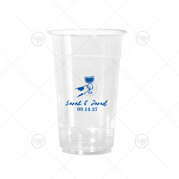 Toasting Hands Wedding Cup 20-oz. Cold Cup (Ink)