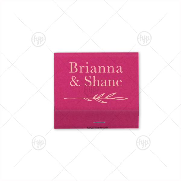 New Leaf Wedding Matchbook 30-Strike Matchbook (Foil)