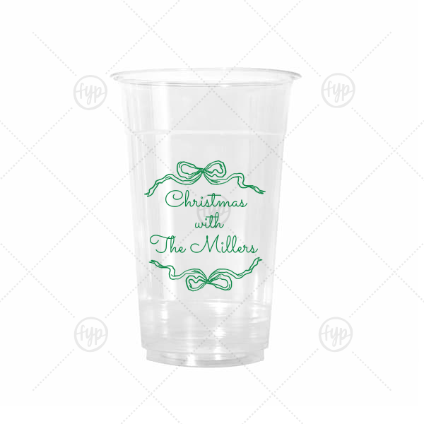Holiday Bow Ribbon Cup 20-oz. Cold Cup (Ink)