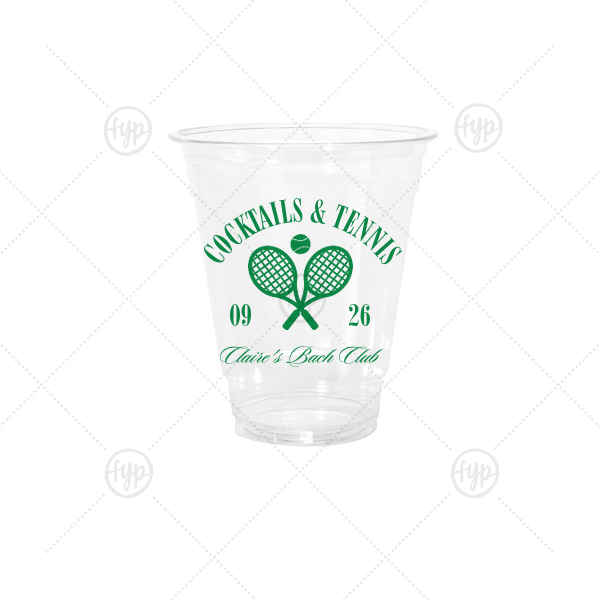Cocktails & Tennis Cup 12-oz. Cold Cup (Ink)