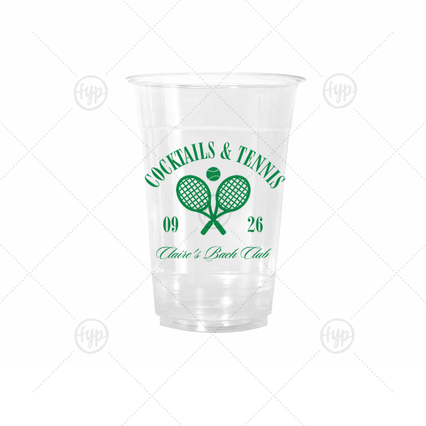 Cocktails & Tennis Cup 16-oz. Cold Cup (Ink)