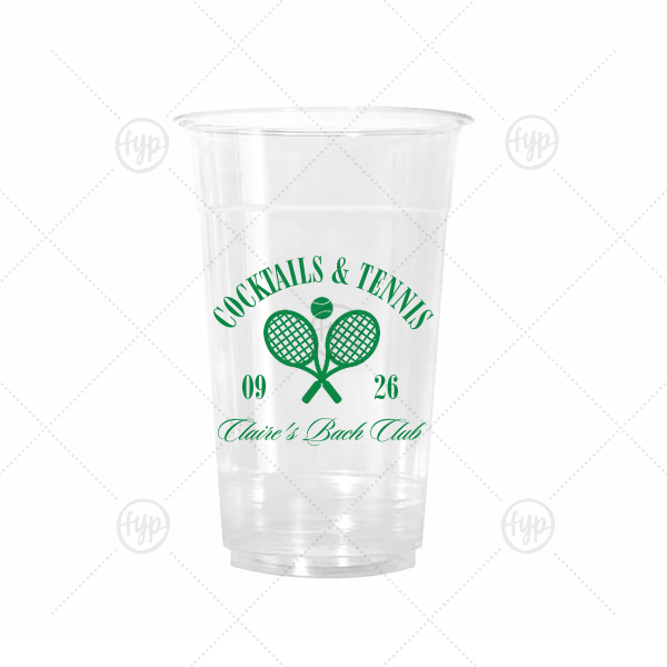 Cocktails & Tennis Cup 20-oz. Cold Cup (Ink)