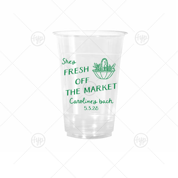Fresh Off The Market Bachelorette Cup 16-oz. Cold Cup (Ink)