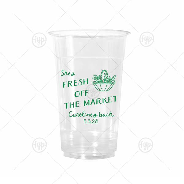 Fresh Off The Market Bachelorette Cup 20-oz. Cold Cup (Ink)