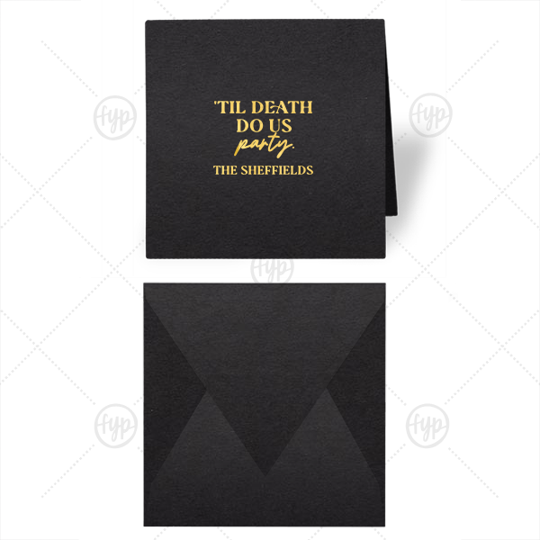 'Til Death Do Us Party Family Name Gift Enclosure Gift Enclosure (Foil)