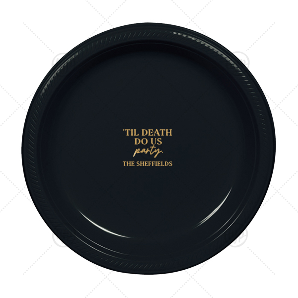 'Til Death Do Us Party Family Name Plate Appetizer Plate (Foil)