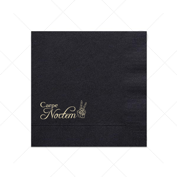 Carpe Noctem Napkin Cocktail Napkin (Foil)