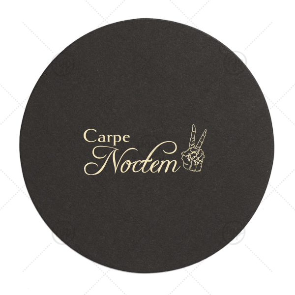 Carpe Noctem Coaster Round Coaster (Foil)