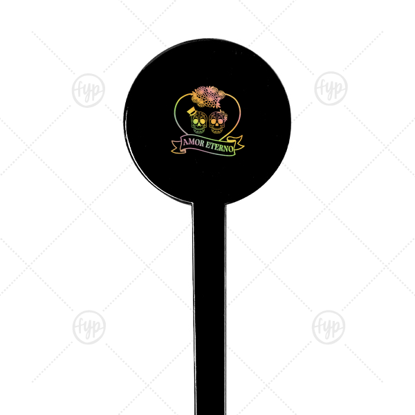 Amor Eterno Stir Stick Round Plastic Stir Stick (Foil)
