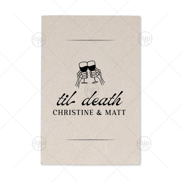 Til Death Toast Sprinkler Sleeve Small Sparkler Sleeve (Foil)