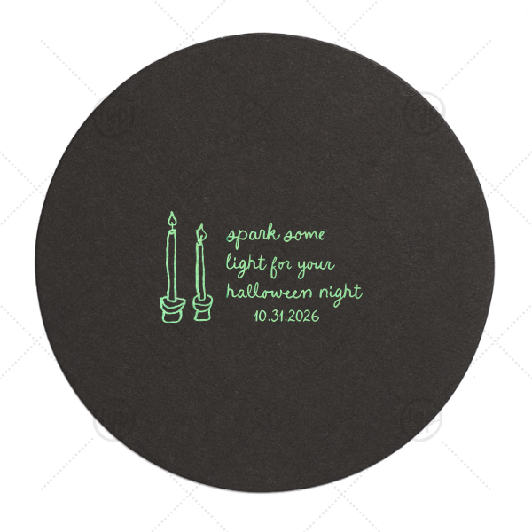Spark Some Light Coaster Round Coaster (Foil)