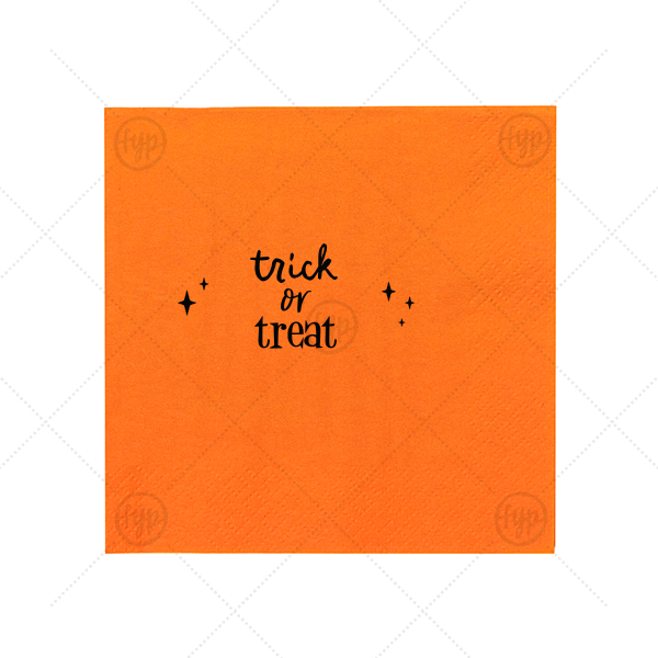 Trick Or Treat Napkin Cocktail Napkin (Foil)