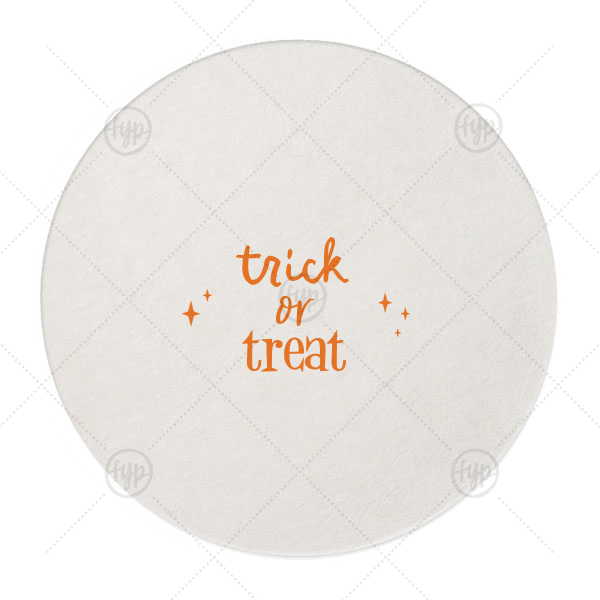 Trick Or Treat Coaster Round Coaster (Foil)
