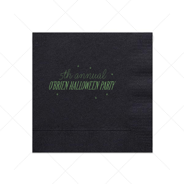 Spooky Spider Halloween Napkin Cocktail Napkin (Foil)