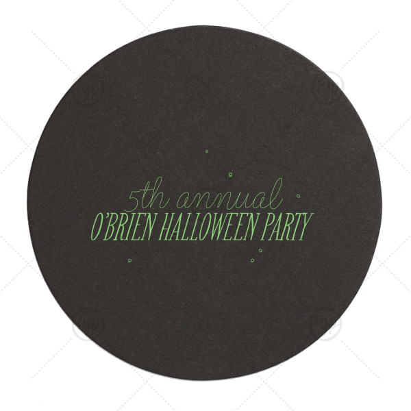 Spooky Spider Halloween Coaster Round Coaster (Foil)