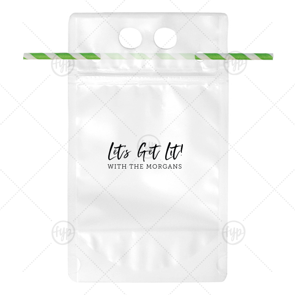 Let's Get Lit Pumpkin Drink Pouch Drink Pouch (Foil)