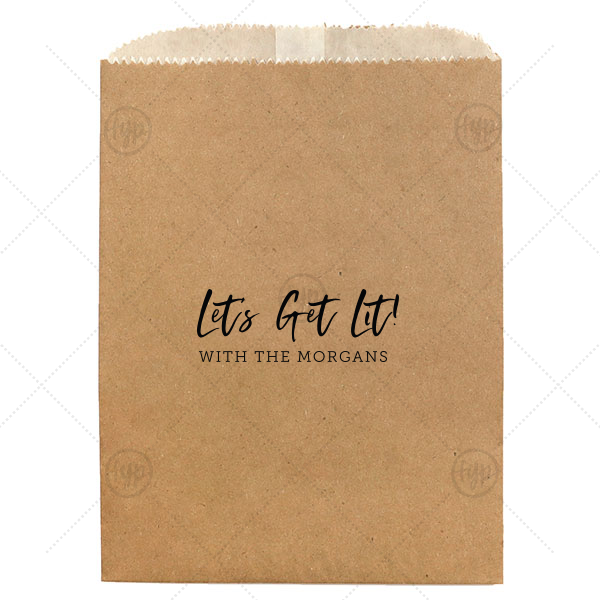 Let's Get Lit Pumpkin Bag Cookie Bag (Foil)
