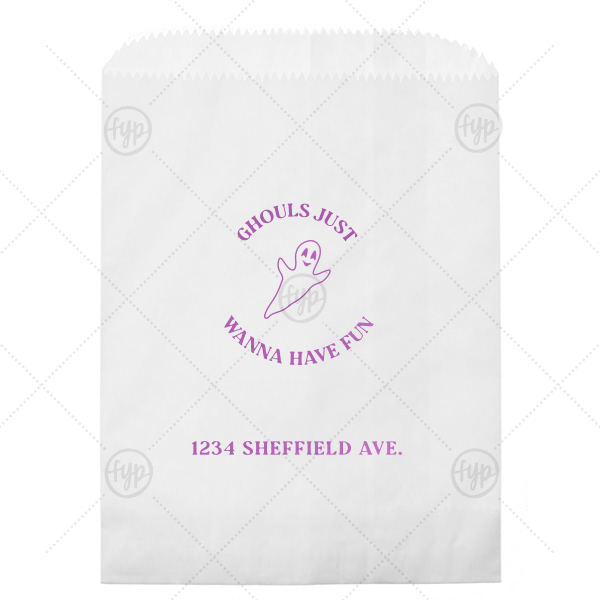 Ghouls Just Wanna Have Fun Bag Cookie Bag (Foil)