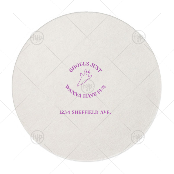 Ghouls Just Wanna Have Fun Coaster Round Coaster (Foil)