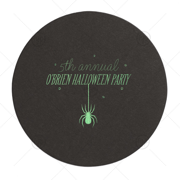 Spider Halloween Coaster Round Coaster (Foil)