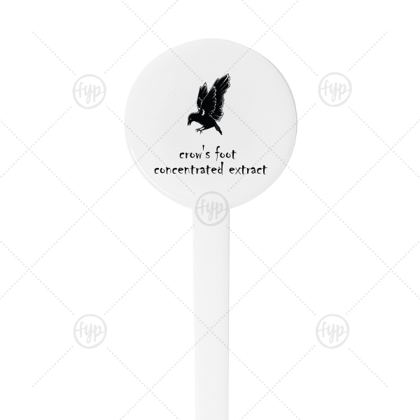 Crow's Foot Stir Stick Round Plastic Stir Stick (Foil)