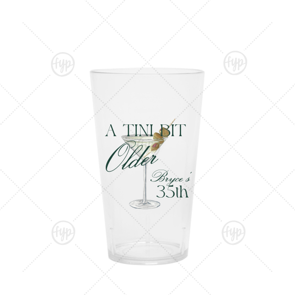 A Tini Bit Older Olive Martini Full Color Cup 16-oz. Unbreakable Pint Glass (Photo Full Color)