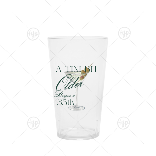 A Tini Bit Older Olive Martini Color Shaker Cup 16-oz. Hard Shaker Cup (Photo Full Color)
