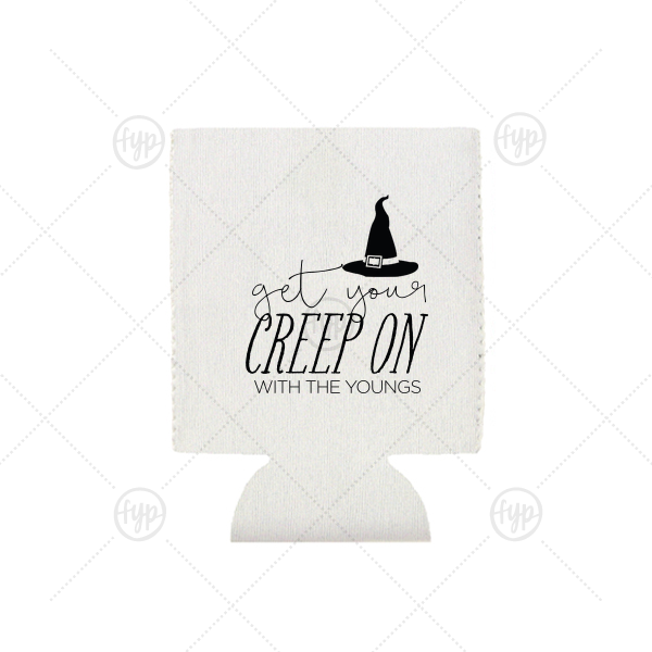 Get Your Creep On Can Cooler Flat Can Cooler (Ink)