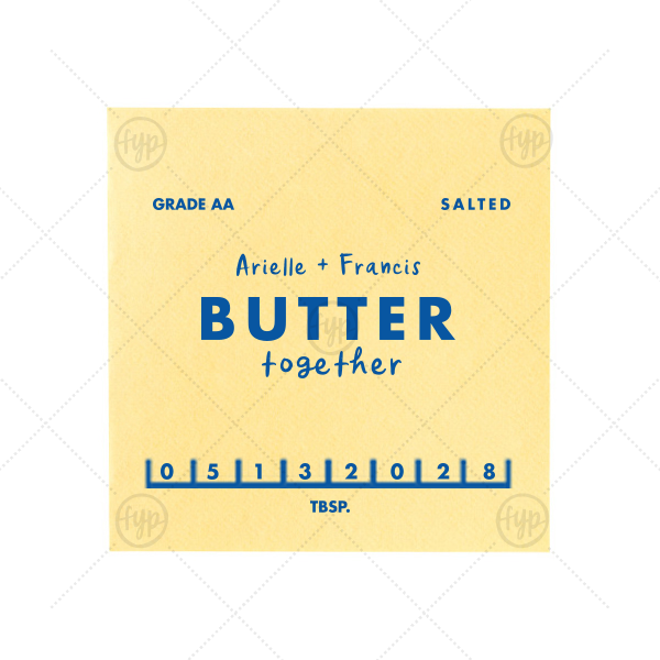 Butter Together Napkin Cocktail Napkin (Foil)