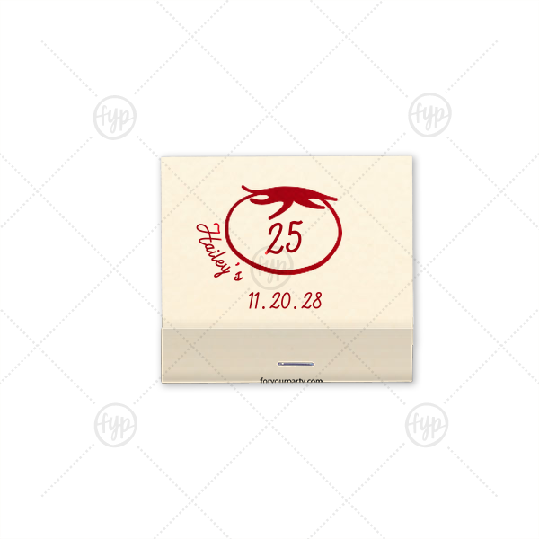 Tomato Birthday Date Match 30-Strike Matchbook (Foil)