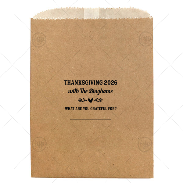What Are You Thankful For? Bag Cookie Bag (Foil)