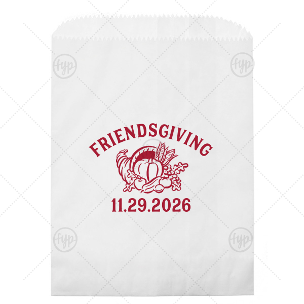 Friendsgiving Date Bag Cookie Bag (Foil)