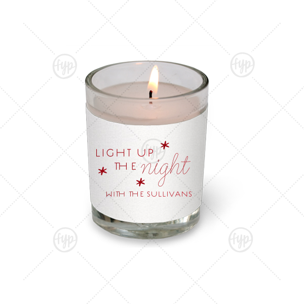 Light Up the Night Votive | ForYourParty's elegant Stardream Crystal White Votive Candle with Shiny Convertible Red Foil Color will look fabulous with your unique touch. Your guests will agree!