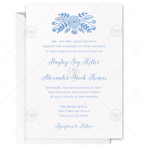 Pretty Floral Wedding Invitation Arch Invitation (Foil)