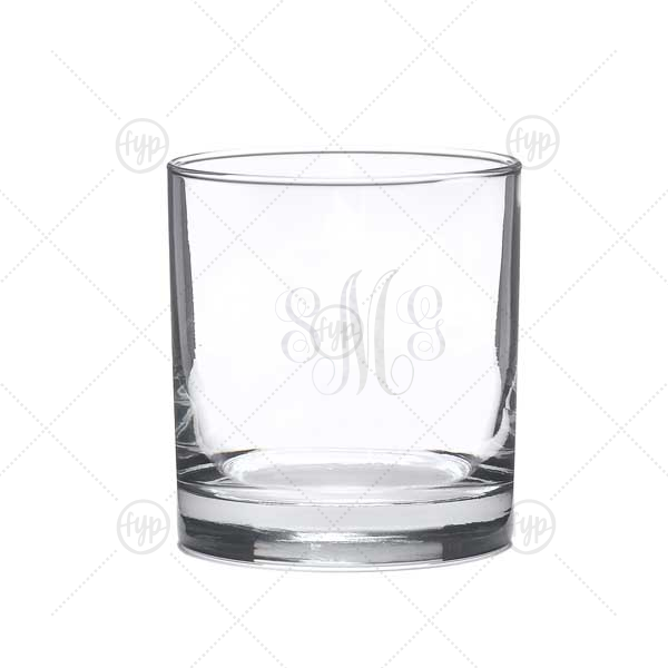 Cursive Monogram Glass Wine Glass Set For Your Party