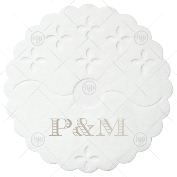 Simple Initials Stem Wrap | For Your Party's elegant White Stem Wrap with Shiny Sterling Silver Foil Color will add that special attention to detail that cannot be overlooked.